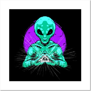 Illuminati Aliens Invasion Posters and Art